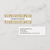 Carte De Visite Mini Cute Bumble Bee et Rainbows Motif (Devant / Derrière)