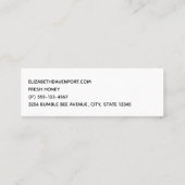 Carte De Visite Mini Cute Bumble Bee et Rainbows Motif (Dos)