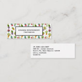 Carte De Visite Mini Cute Cactus Nature Succulents Motif (Devant / Derrière)