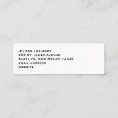 Carte De Visite Mini Cute Cactus Nature Succulents Motif (Dos)