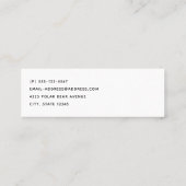 Carte De Visite Mini Cute Christmas Winter Animals Pattern Mini Busines (Dos)