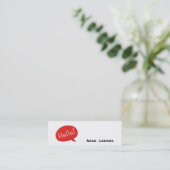 Carte De Visite Mini Cute et simple Hello ! Business (Debout devant)