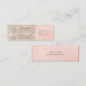 Carte De Visite Mini Cute Faux Sequins Beauté Maquillage Mode Artiste (Devant / Derrière)