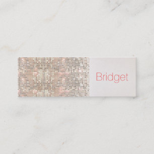 Carte De Visite Mini Cute Faux Sequins Beauté Maquillage Mode Artiste 2