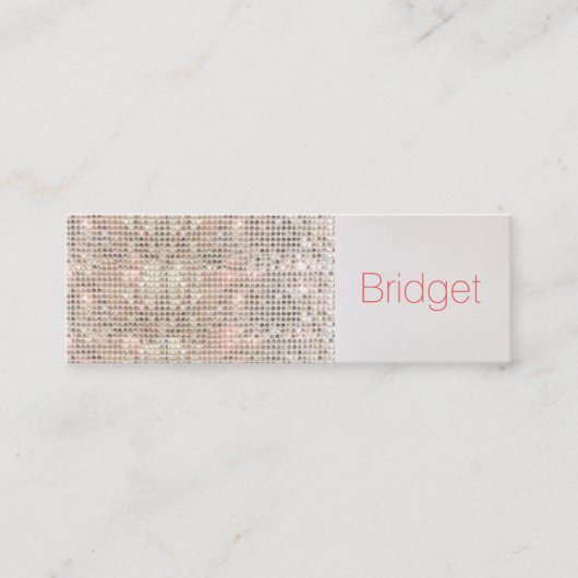 Carte De Visite Mini Cute Faux Sequins Beauté Maquillage Mode Artiste 2 (Devant)