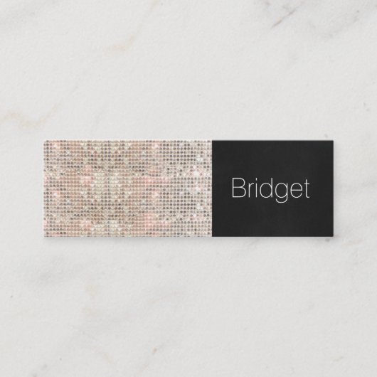 Carte De Visite Mini Cute Faux Sequins Beauté Maquillage Mode Artiste 3 (Devant)