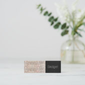 Carte De Visite Mini Cute Faux Sequins Beauté Maquillage Mode Artiste 3 (Debout devant)