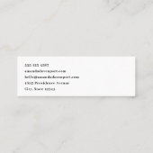 Carte De Visite Mini Cute Furry Fox sur Blue Grunge Arrière - plan (Dos)