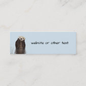 Carte De Visite Mini Cute Otter Face Nature Photo (Dos)