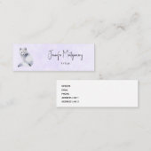 Carte De Visite Mini Cute renard nordique avec marques florales (Devant / Derrière)