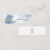 Carte De Visite Mini Cute Snowman au photographe de Christmas (Devant / Derrière)