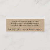 Carte De Visite Mini Cute Stork Doula Midwoman Kraft (Dos)