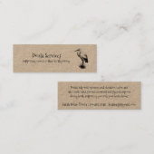 Carte De Visite Mini Cute Stork Doula Midwoman Kraft (Devant / Derrière)