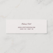 Carte De Visite Mini Cute Striped Girl Rose & Peach Chevron Moderne (Dos)