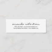 Carte De Visite Mini Cutesy Gold Heart Stripe Motif (Dos)