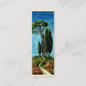 CARTE DE VISITE MINI CYPRÈS ET PINS MÉDITERRANIEN EN TOSCANE (Dos)