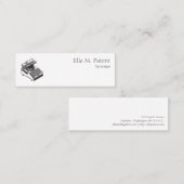 Carte De Visite Mini Dactylographiez l'illustration de brevet de (Devant / Derrière)