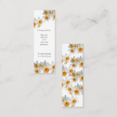 Carte De Visite Mini Daffodil Funeral Mini Bookmark Keepsake Card (Devant / Derrière)