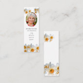 Carte De Visite Mini Daffodil Funeral Mini Bookmark Prayer Card (Devant / Derrière)