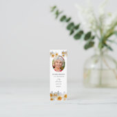 Carte De Visite Mini Daffodil Funeral Mini Bookmark Prayer Card (Debout devant)