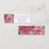 Carte De Visite Mini dahlias fleurs aquarelle (Devant / Derrière)
