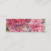 Carte De Visite Mini dahlias fleurs aquarelle (Dos)