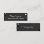 Carte De Visite Mini Damas Abstraites (Noir Et Blanc) (Devant / Derrière)