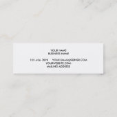 Carte De Visite Mini Damassé classique verte et blanche de lucite (Dos)