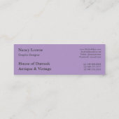 Carte De Visite Mini Damassé de marguerite, BAMBOU (Dos)