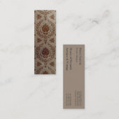 Carte De Visite Mini Damassé de marguerite, MÉTAL BALAYÉ (Devant / Derrière)
