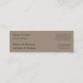 Carte De Visite Mini Damassé de marguerite, MÉTAL BALAYÉ (Dos)