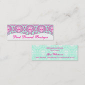 Carte De Visite Mini Damassé morte - crâne maigre fait sur commande (Devant / Derrière)