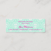 Carte De Visite Mini Damassé morte - crâne maigre fait sur commande (Dos)