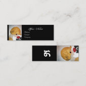 CARTE DE VISITE MINI DAME AVEC ROSE ROUGE BEAUTY MODE COSTUME DESIGNER (Devant / Derrière)