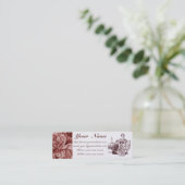 Carte De Visite Mini dame boit du thé (Debout devant)