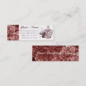 Carte De Visite Mini dame boit du thé (Devant / Derrière)