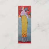 CARTE DE VISITE MINI DAME ET FRUITS PLANIFICATEUR DE MARIAGE ART DÉCO P (Dos)