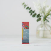 CARTE DE VISITE MINI DAME ET FRUITS PLANIFICATEUR DE MARIAGE ART DÉCO P (Debout devant)