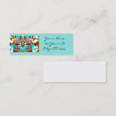 Carte De Visite Mini Dames tatouées par blonde de bikini (Devant / Derrière)