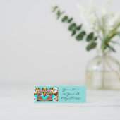 Carte De Visite Mini Dames tatouées par blonde de bikini (Debout devant)