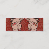 Carte De Visite Mini Dancing Pig Antique Cute Danseuse (Dos)