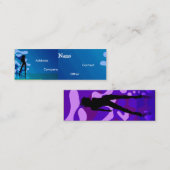 Carte De Visite Mini Danseur dans le pourpre bleu (Devant / Derrière)