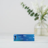 Carte De Visite Mini Danseur dans le pourpre bleu (Debout devant)