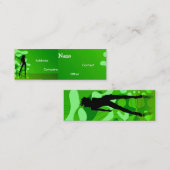 Carte De Visite Mini Danseur En Vert (Devant / Derrière)