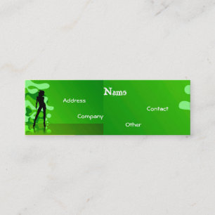 Carte De Visite Mini Danseur En Vert