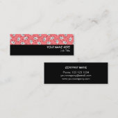 Carte De Visite Mini Dazzle Multi Rose noir strié maigre (Devant / Derrière)