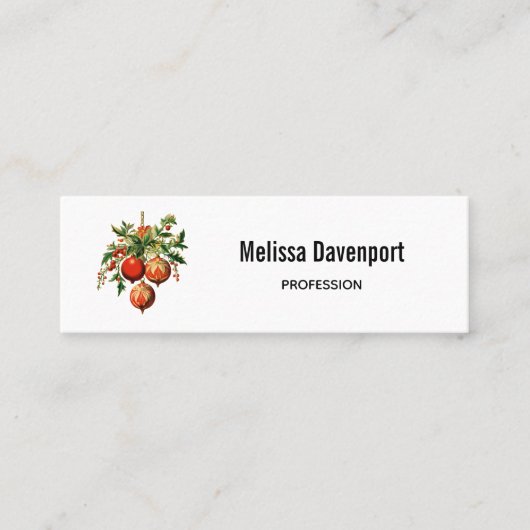 Carte De Visite Mini Décorations d'arbre de Noël Cool rétros (Devant)