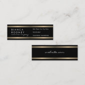 Carte De Visite Mini Découpe Gold Luxe (Devant / Derrière)