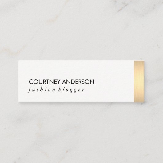 Carte De Visite Mini Découpe métal or (Devant)