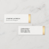 Carte De Visite Mini Découpe métal or (Devant / Derrière)